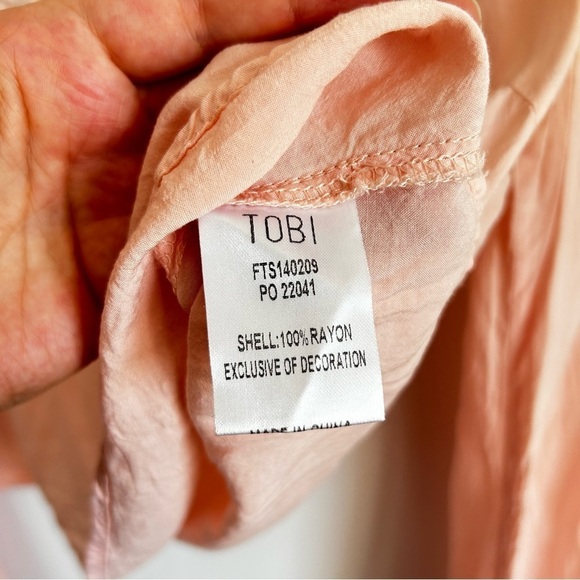 Tobi Peach Crochet Crop Top - Boho Festival Chic - Picture 6 of 6